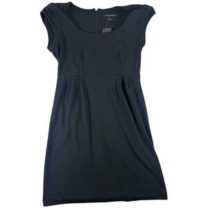 French Connection Black Stretch Cap Sleeve Dress Size 10